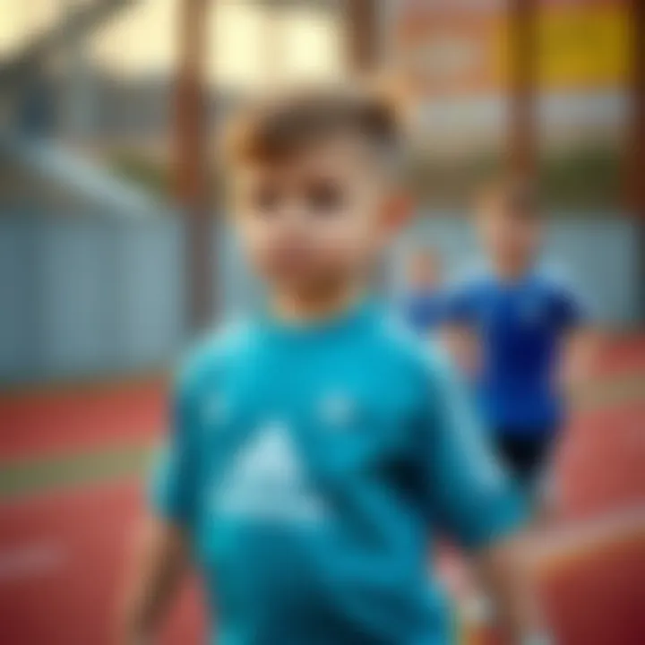 Adidas baby t-shirts in active play environment