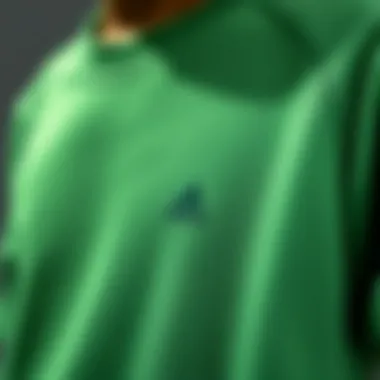 Close-up of the fabric quality of Adidas baby t-shirts