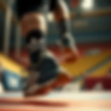 Athlete wearing Adidas shoes in a dynamic sports setting