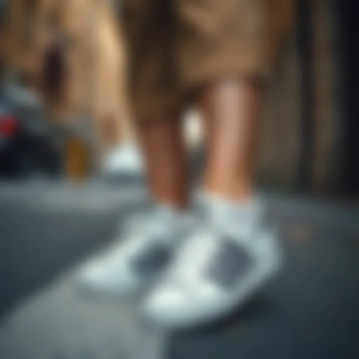 Stylish outfit featuring Adidas Bonega Superstar footwear on a street