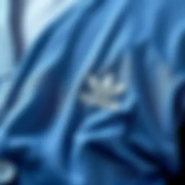 Close-up of high-quality fabric used in Adidas cardigan