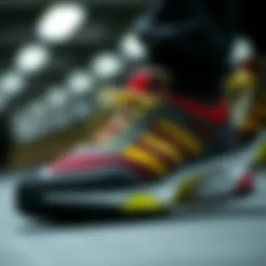 Innovative Design of Adidas Terrex Shoes A close-up view of the Adidas Terrex shoe showcasing its innovative design and material.