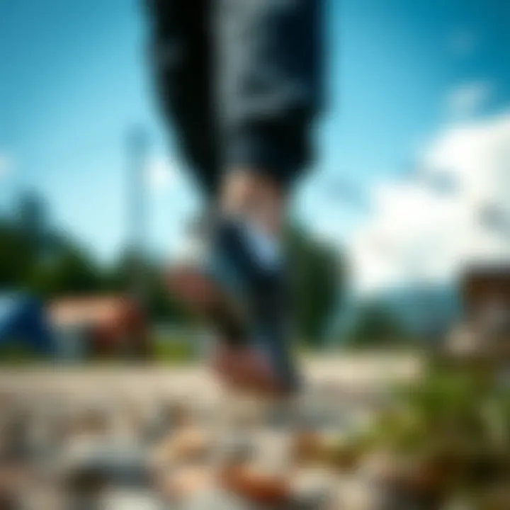 Comfort of Adidas Terrex in Outdoor Activities User enjoying an outdoor activity wearing Adidas Terrex shoes, demonstrating comfort.