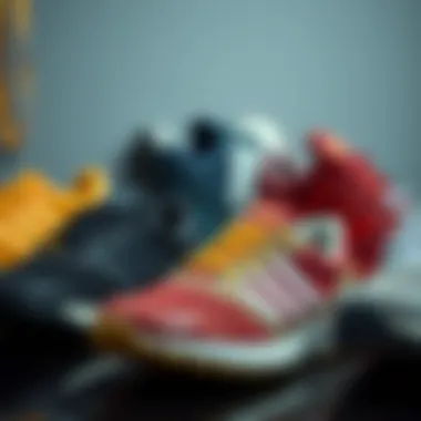 Variety of Adidas Terrex Models Different models of Adidas Terrex shoes displayed together to emphasize variety.