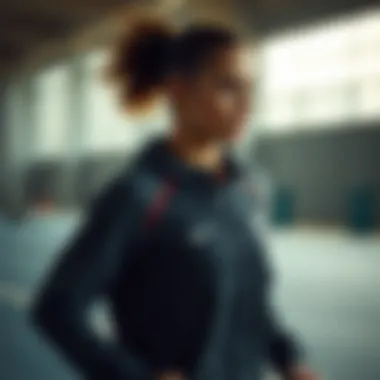 Athlete wearing sportswear in action