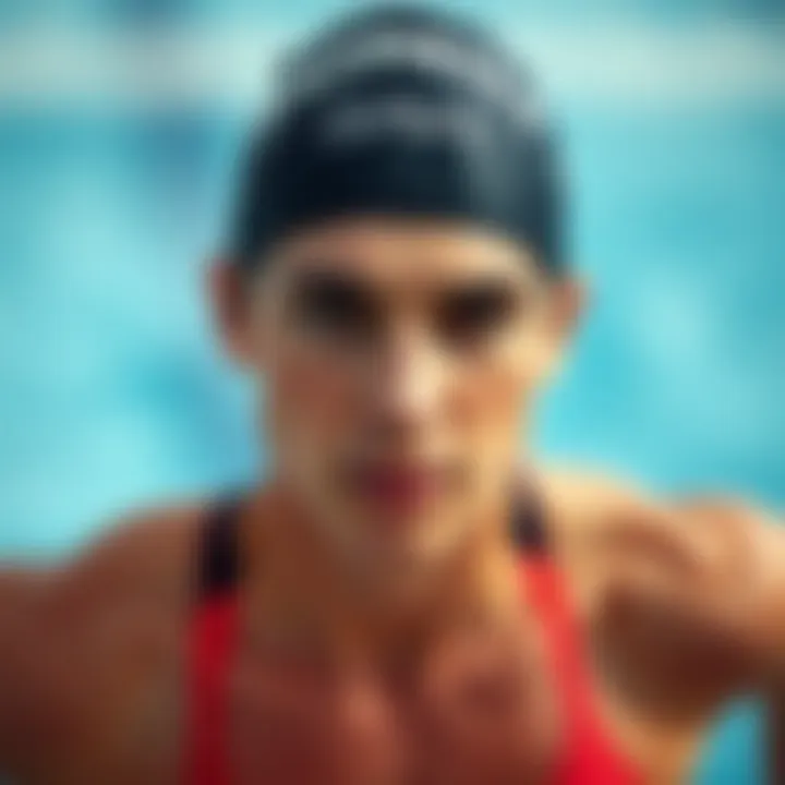 Athlete wearing a swim cap, illustrating functionality in sports