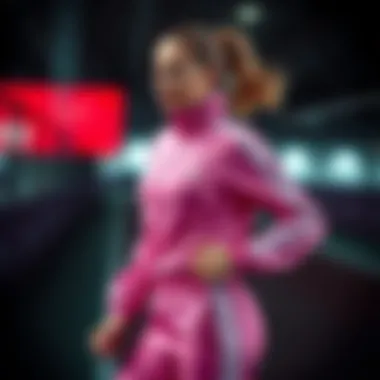 Feminine tracksuit showcasing modern design