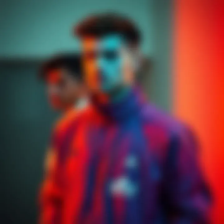 Trendy tracksuit with vibrant colors