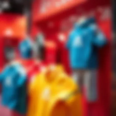 Vibrant Display of Adidas Baby Clothing Collection Adidas baby clothing collection displayed in a vibrant environment