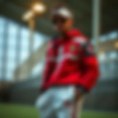 Fashionable bermude outfit in a sporting environment