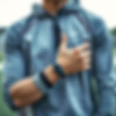 Trendy sports apparel complemented by wristbands