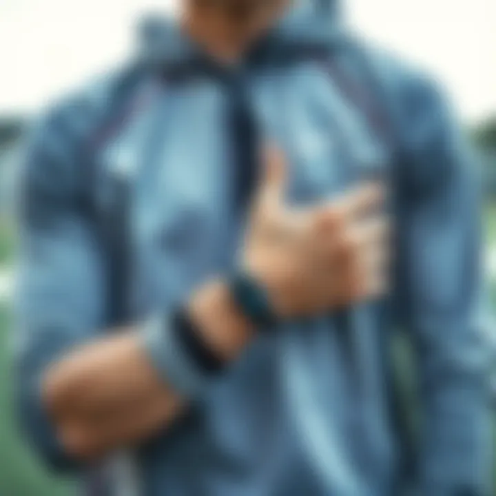 Trendy sports apparel complemented by wristbands