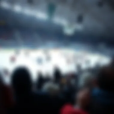 The Thrill of Ice Sports Competition A captivating ice rink showcasing a thrilling competition.