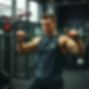 Demonstration of proper cable curl technique