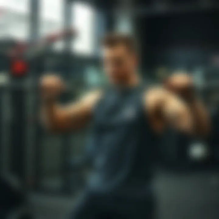 Demonstration of proper cable curl technique