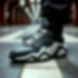 Elegant black sneaker design showcasing stylish elements