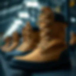 Stylish Caterpillar Colorado boots on display