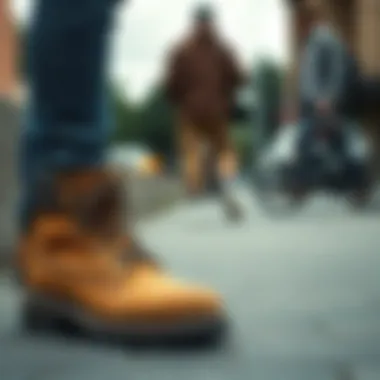 Caterpillar Colorado boots worn in urban settings