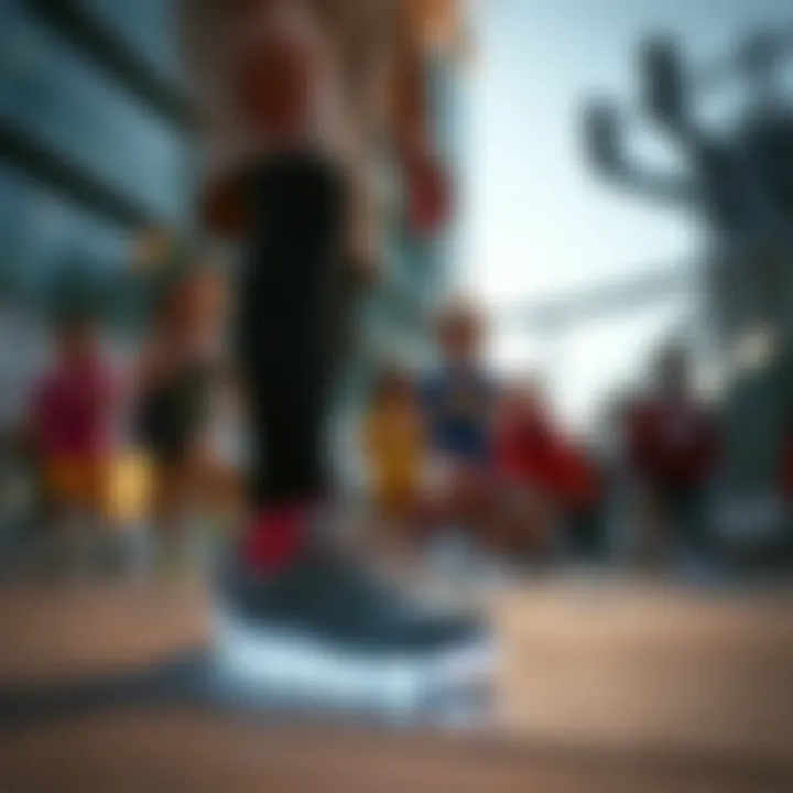 Children enjoying playful activities while wearing light-up shoes