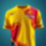 Detailed view of a children's GS jersey showcasing its vibrant colors and unique design elements.