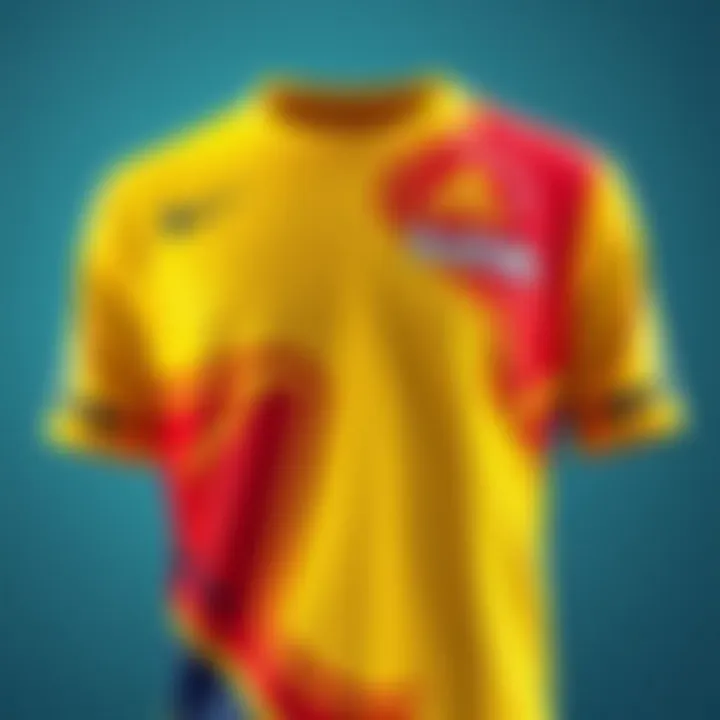 Vibrant Design of Children's GS Jersey Detailed view of a children's GS jersey showcasing its vibrant colors and unique design elements.