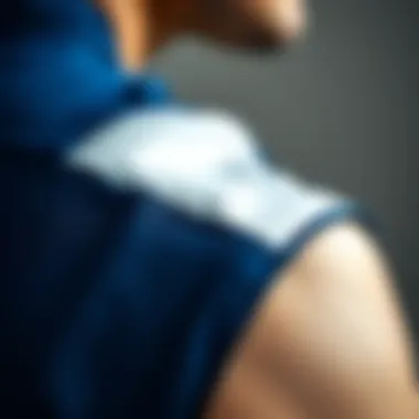 Close-up of fabric texture for a half-sleeve vest