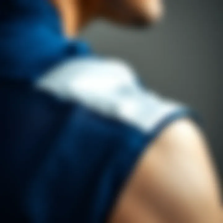 Close-up of fabric texture for a half-sleeve vest