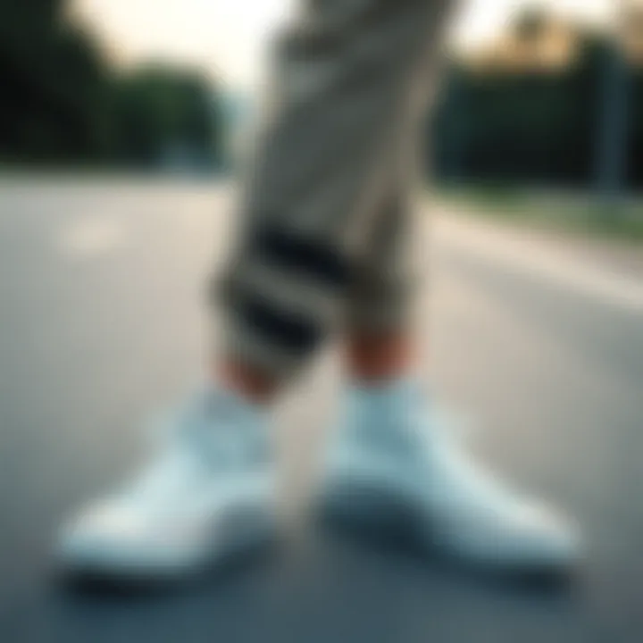 Fashionable outfit featuring Converse short white sneakers