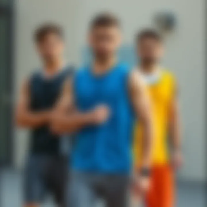 Diverse color options for half-sleeve vests