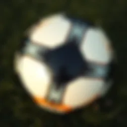 A close-up of a vibrant soccer ball showcasing its unique design patterns
