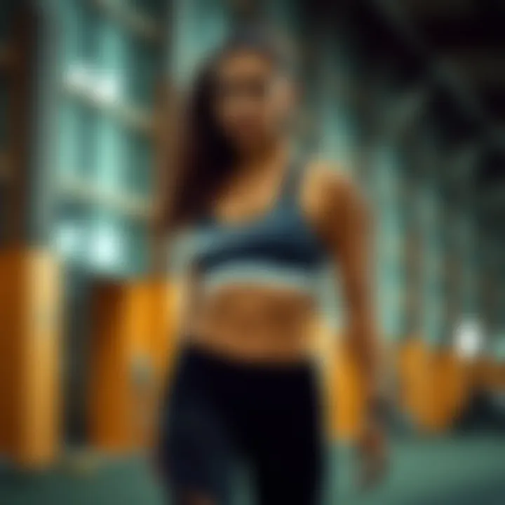 Stylish athletic ensembles representing modern fitness trends