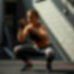 Demonstrating perfect squat technique with proper alignment