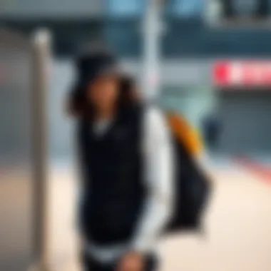 Fashionable layering with a half-sleeve vest