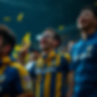 Celebration of Team Spirit Among Fenerbahçe Fans Fenerbahçe fans showcasing team spirit