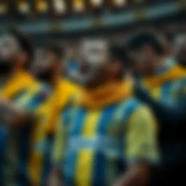 Passionate Support from Fans Fans showcasing their support for Fenerbahçe in the new jersey