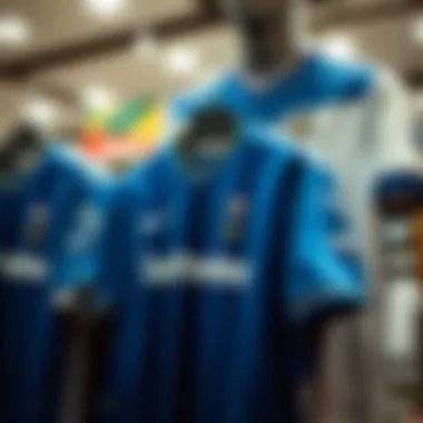 Discounted Fenerbahçe jerseys on display