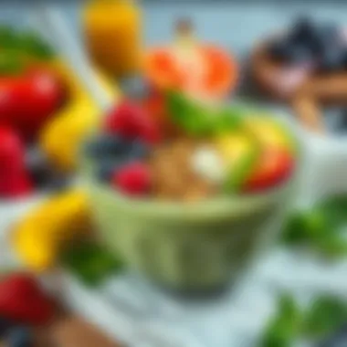 Colorful smoothie bowl with nutritious ingredients