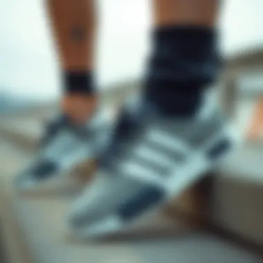 Trendy design elements of Adidas footwear