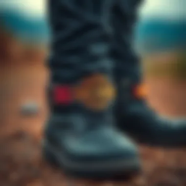 Premium Material of Harley Davidson Boots Close-up of high-quality material used in Harley Davidson boots