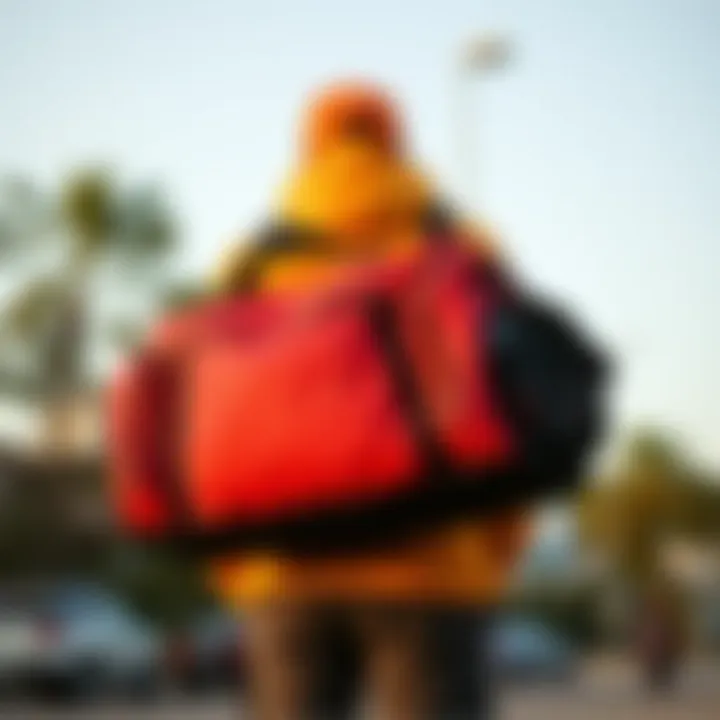 Versatile carrying options of a sports bag