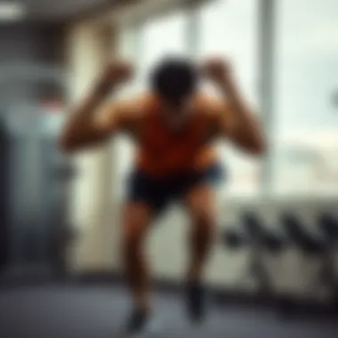 Athlete Performing Concentric Exercises Athlete training with concentric exercises