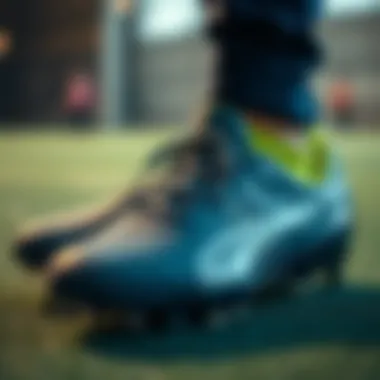 An array of modern cleats designed for various sports, highlighting material diversity