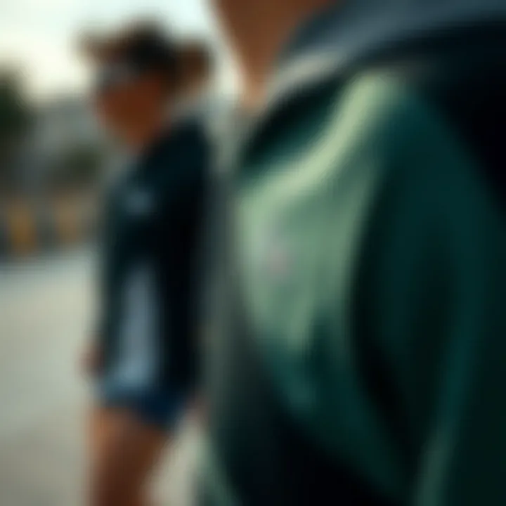 Close-up of advanced technology in Lacoste Run Breaker