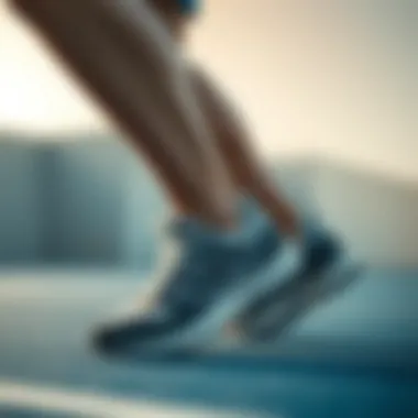 An athlete wearing New Balance shoes during a dynamic workout session