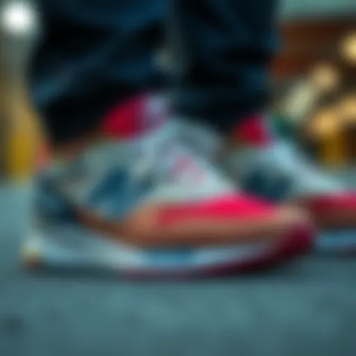 A close-up of New Balance sneakers showcasing their innovative design