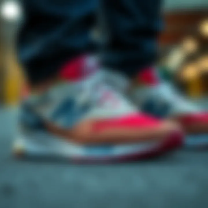 A close-up of New Balance sneakers showcasing their innovative design