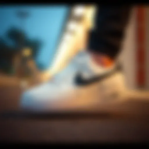 Stylish Nike Air Force sneakers displaying sleek design