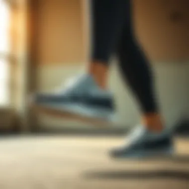 Dynamic athlete wearing Nike Air sneakers during a high-performance workout.