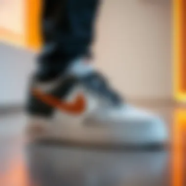 Elegant display of Nike Air footwear showcasing contemporary design elements.