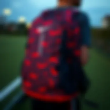 Nike backpack with unique design elements and patterns